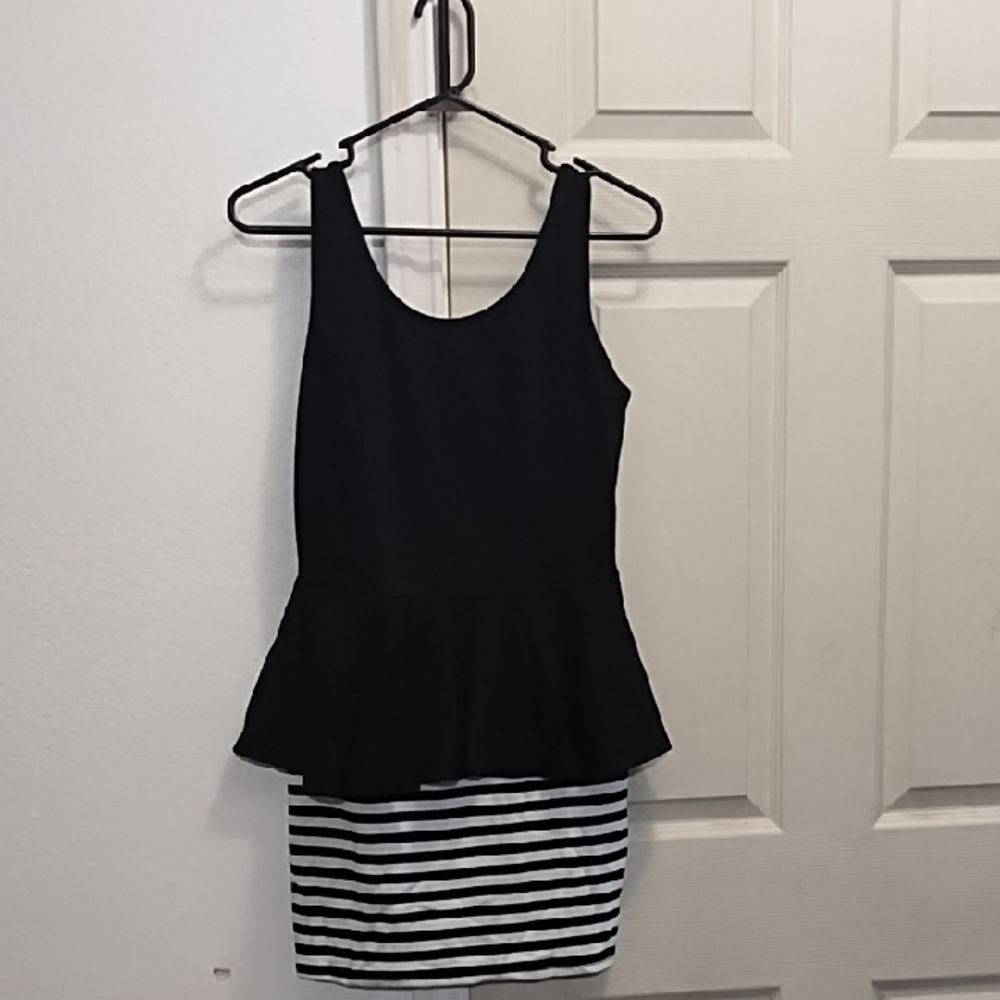 Mezzanine Black And White Tank Dress